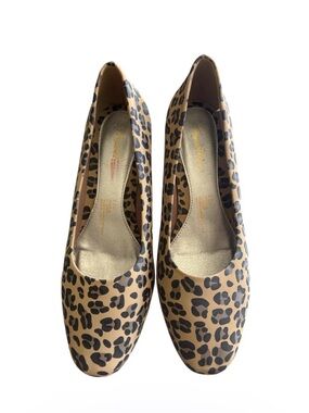 Angel & Flax wide Leopard Print Ballet Flats in Tan and Black